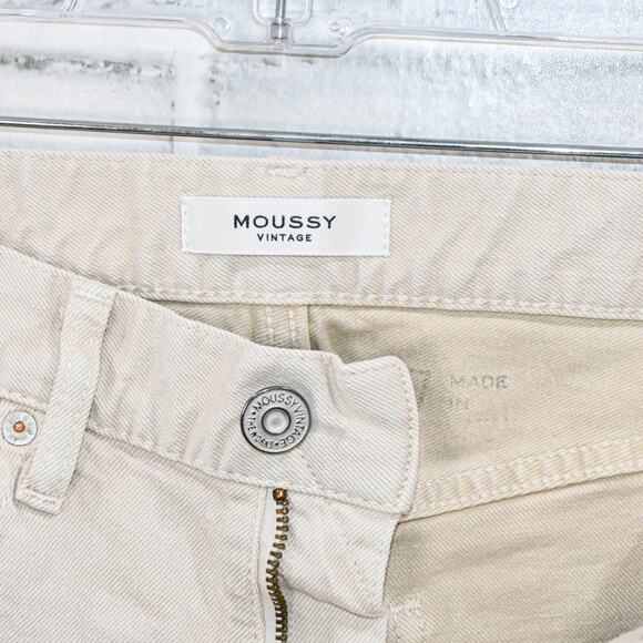 Moussy Vintage Women's Wolfcreek Skinny Jeans in off-white biege sz 27 - Picture 3 of 15